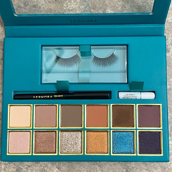 Sephora Complete Eye Makeup Palette (False lashes + glue + eyeshadows) - Picture 2 of 3